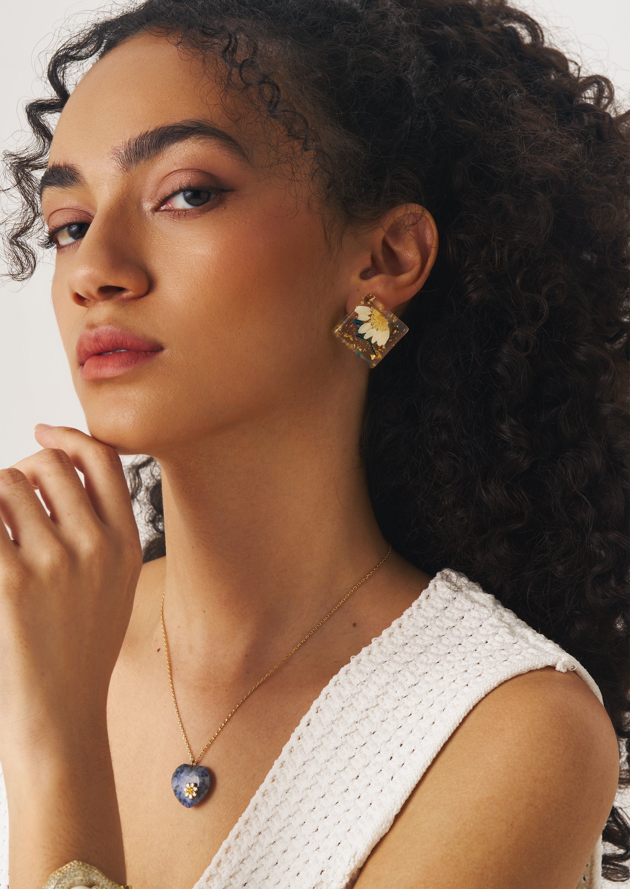 Preserved Flower Stud Earrings