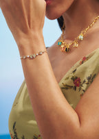 Heart Bow Charm Bracelet