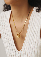 Golden Rose Pendant Necklace
