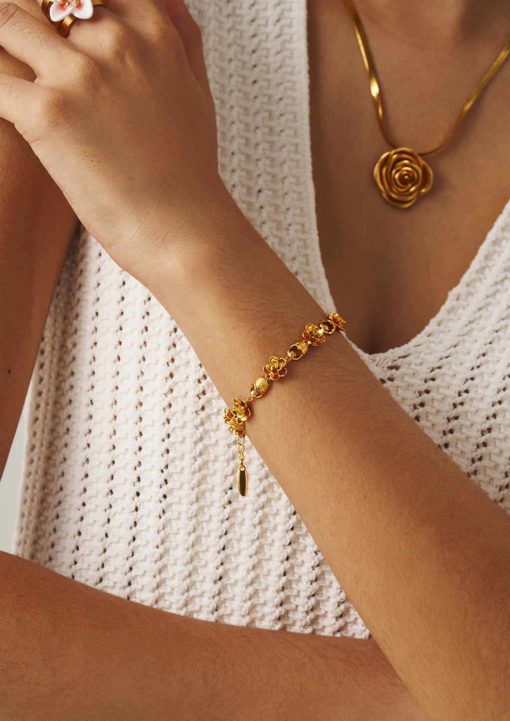 Golden Flower Bracelet