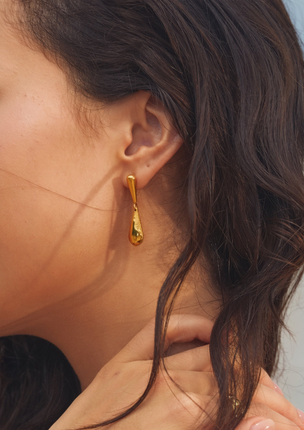 Textured Teardrop Earrings