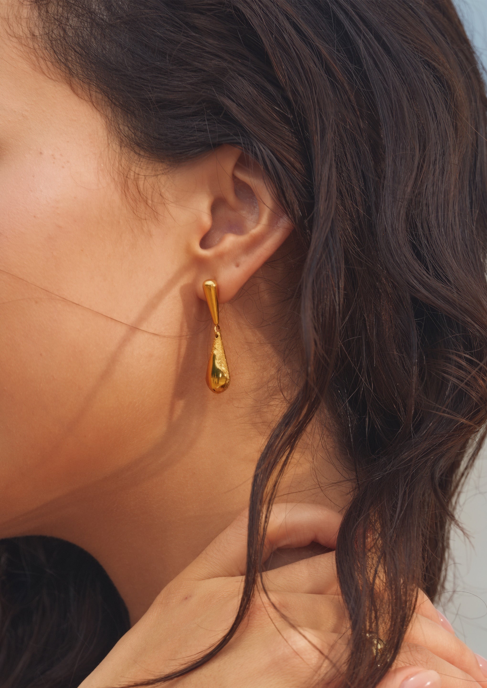 Textured Teardrop Earrings