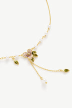 Floral Pearl Pendant Necklace