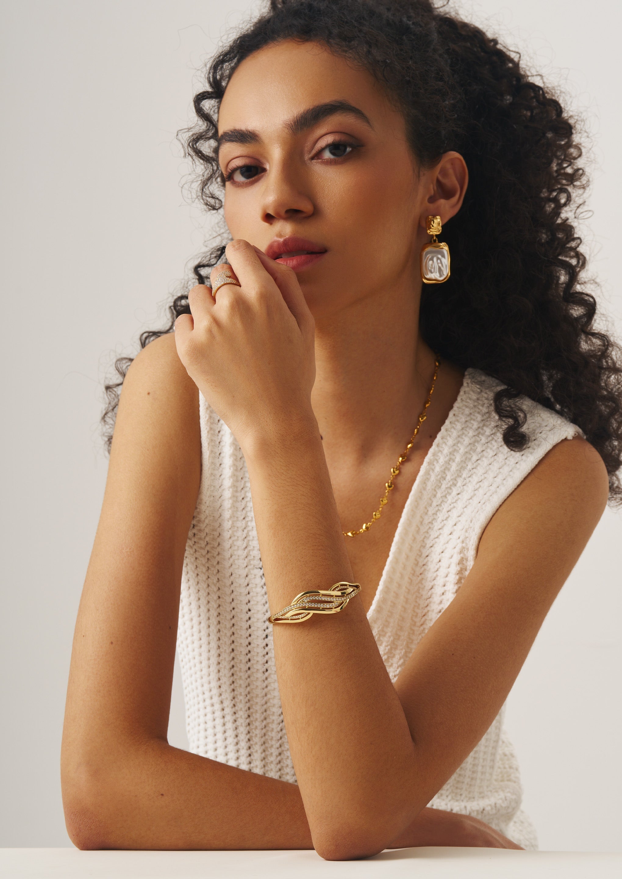 Wave Bangle Bracelet