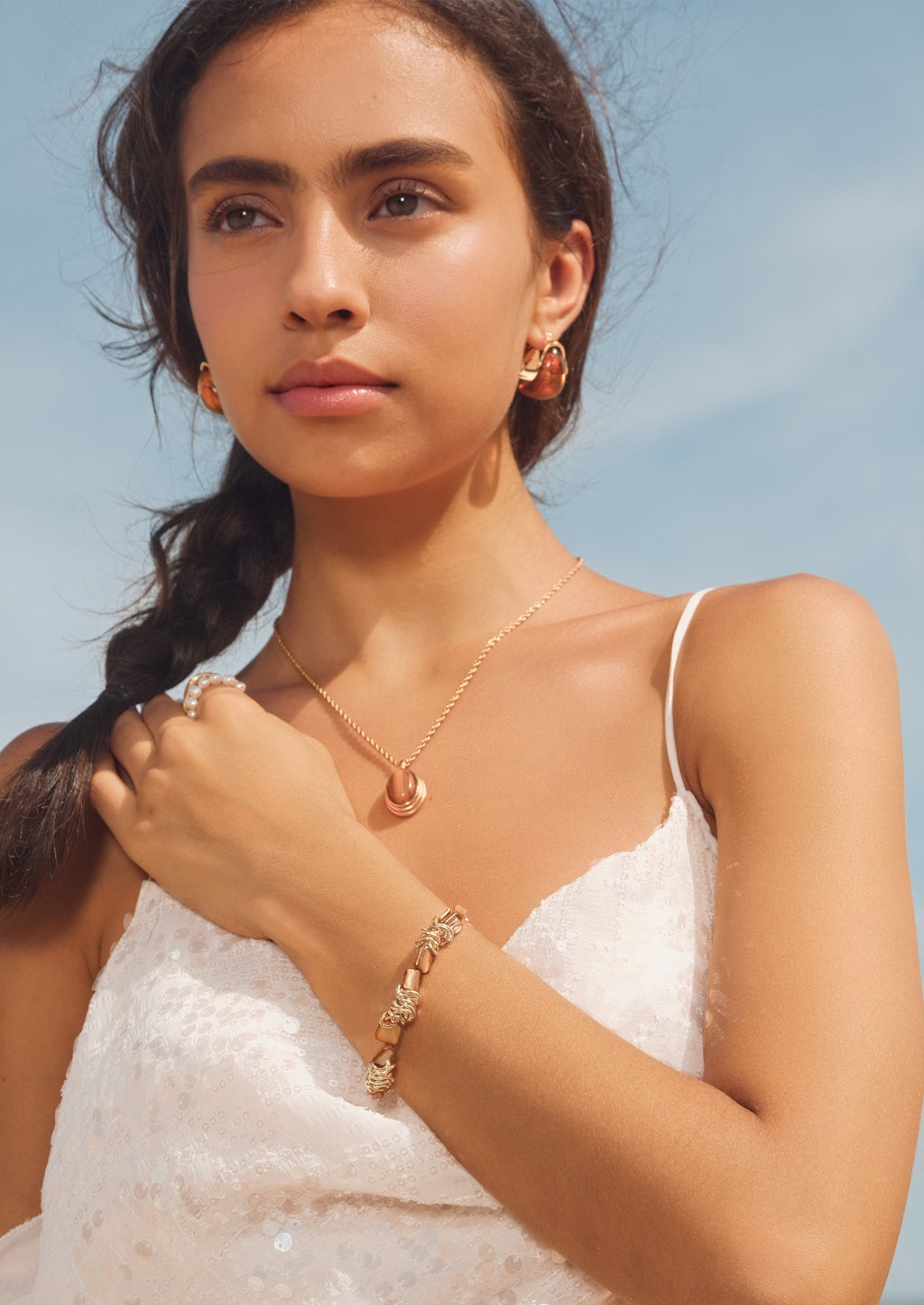 Shell Gold Link Bracelet