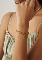 Heart Pearl Double Chain Bracelet