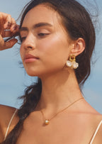 Horseshoe Pearl Pendant Necklace