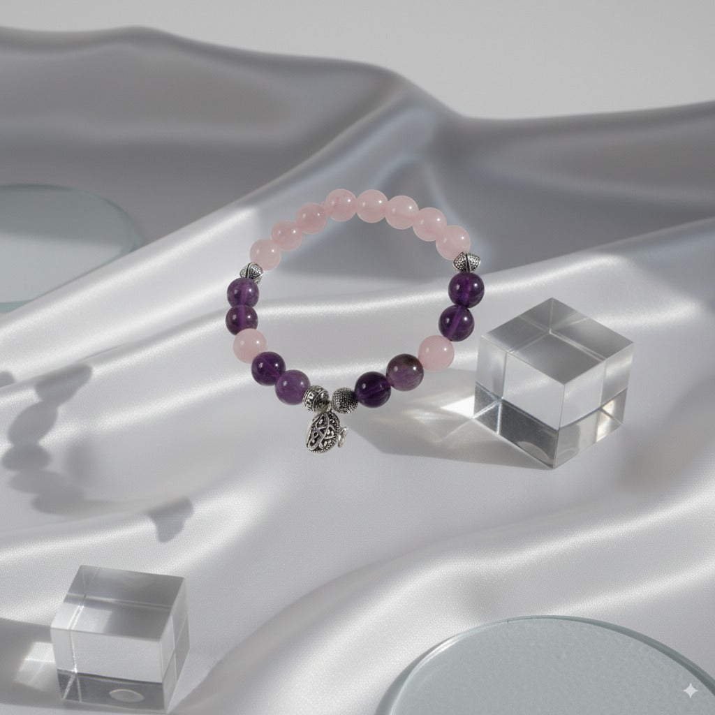 Rose quartz & amethyst