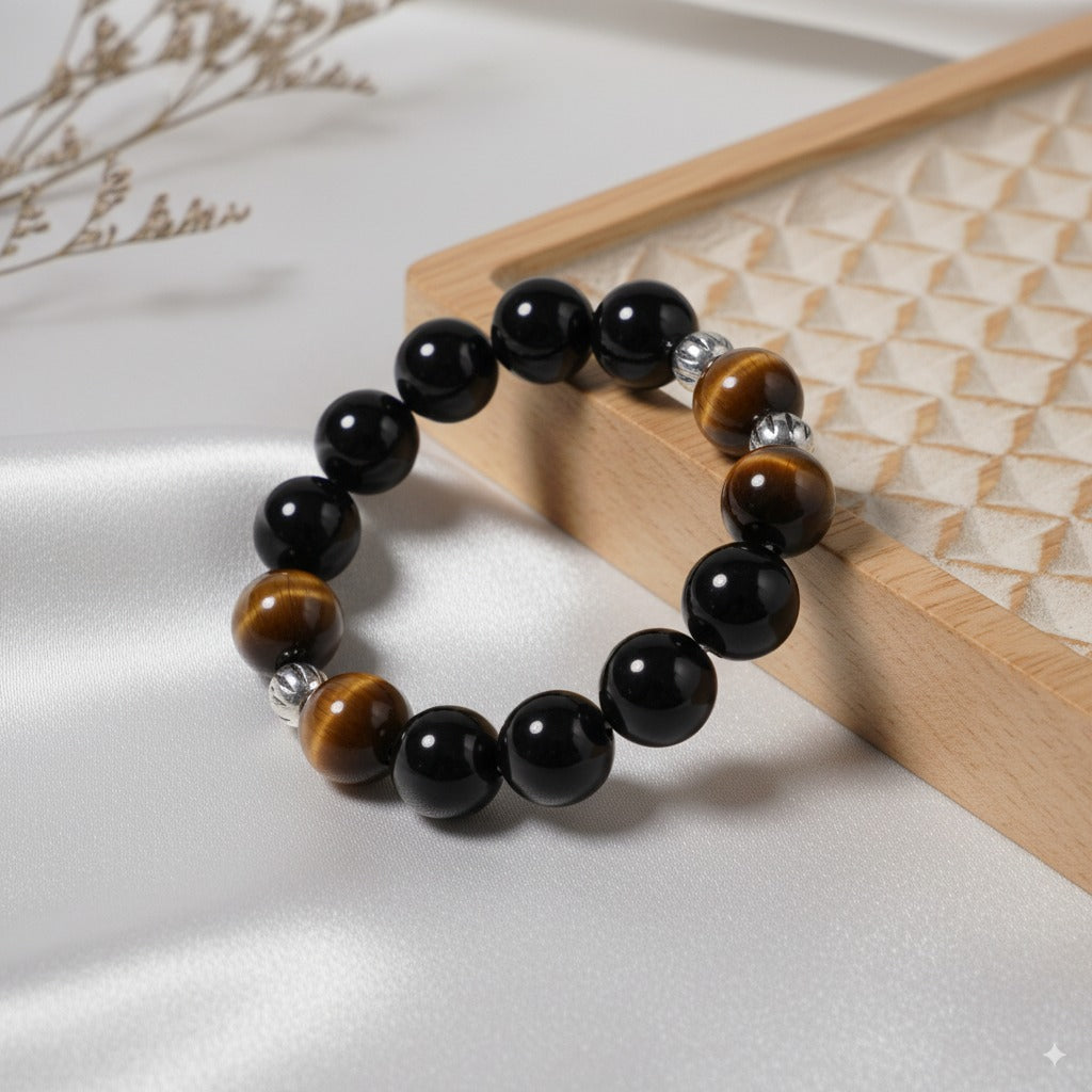 Obsidian 12# Yellow Tiger Eye 12#