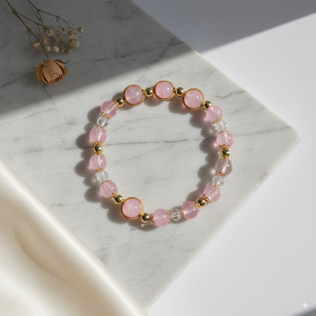 Pink cat's eye stone