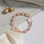 Pink cat's eye stone