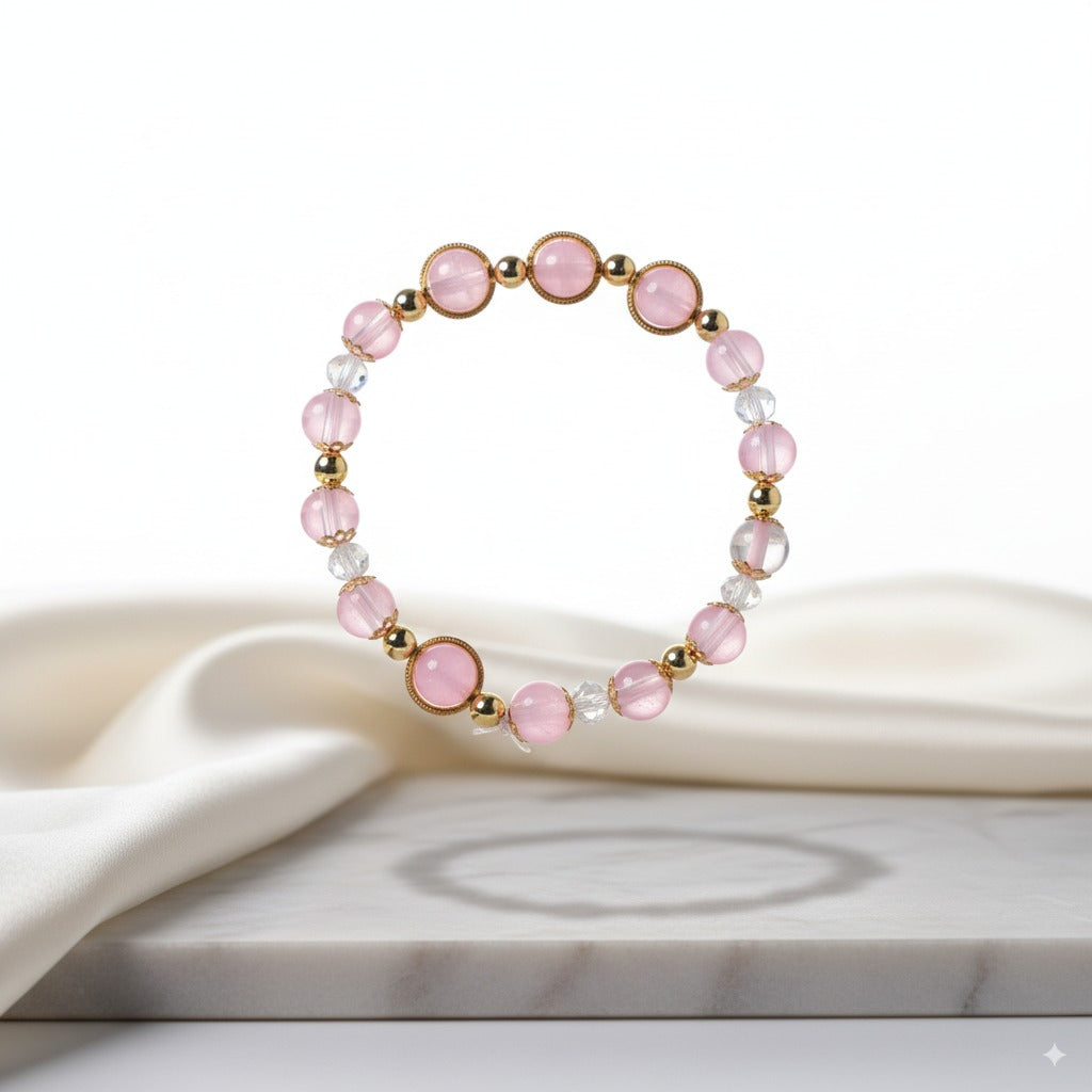 Pink cat's eye stone