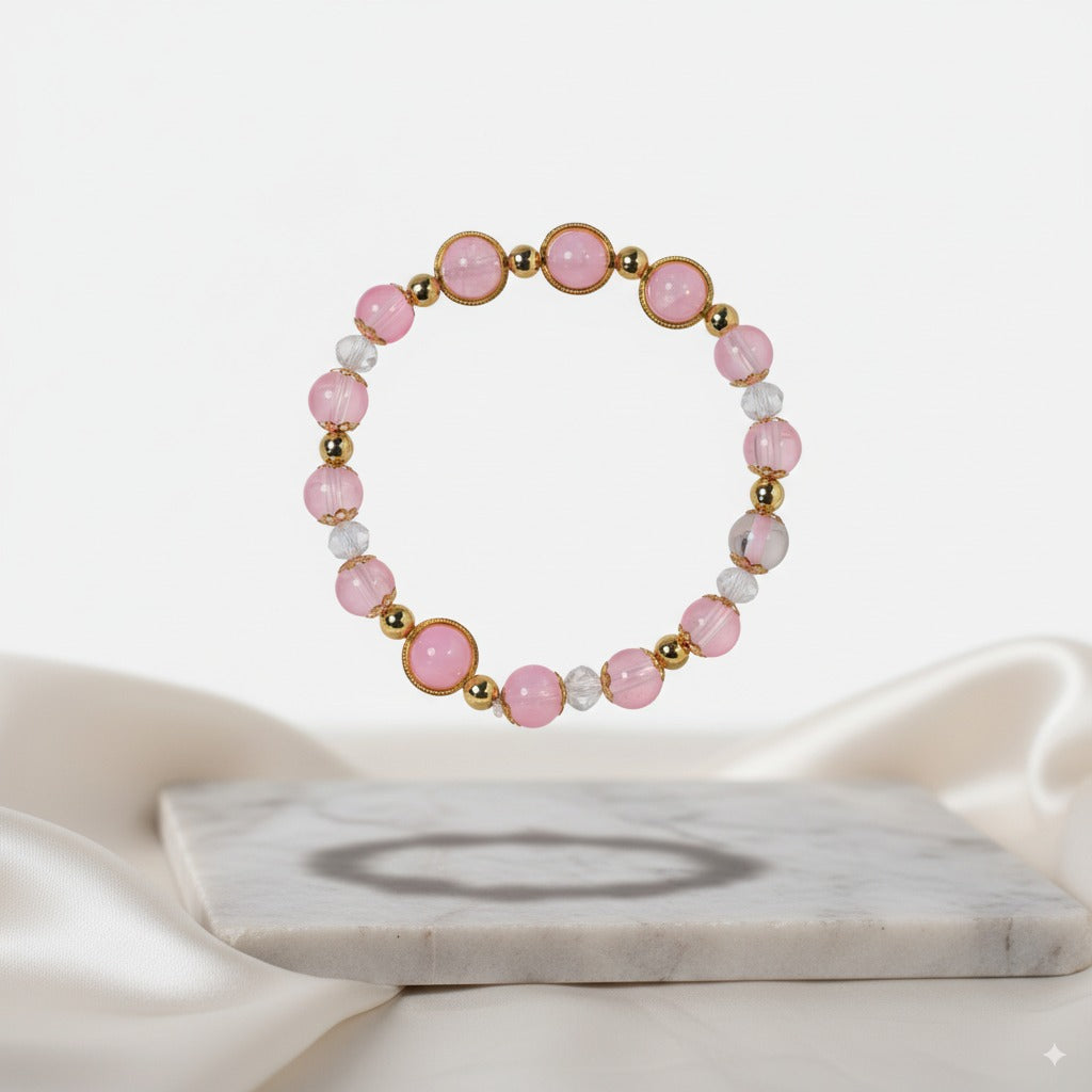 Pink cat's eye stone