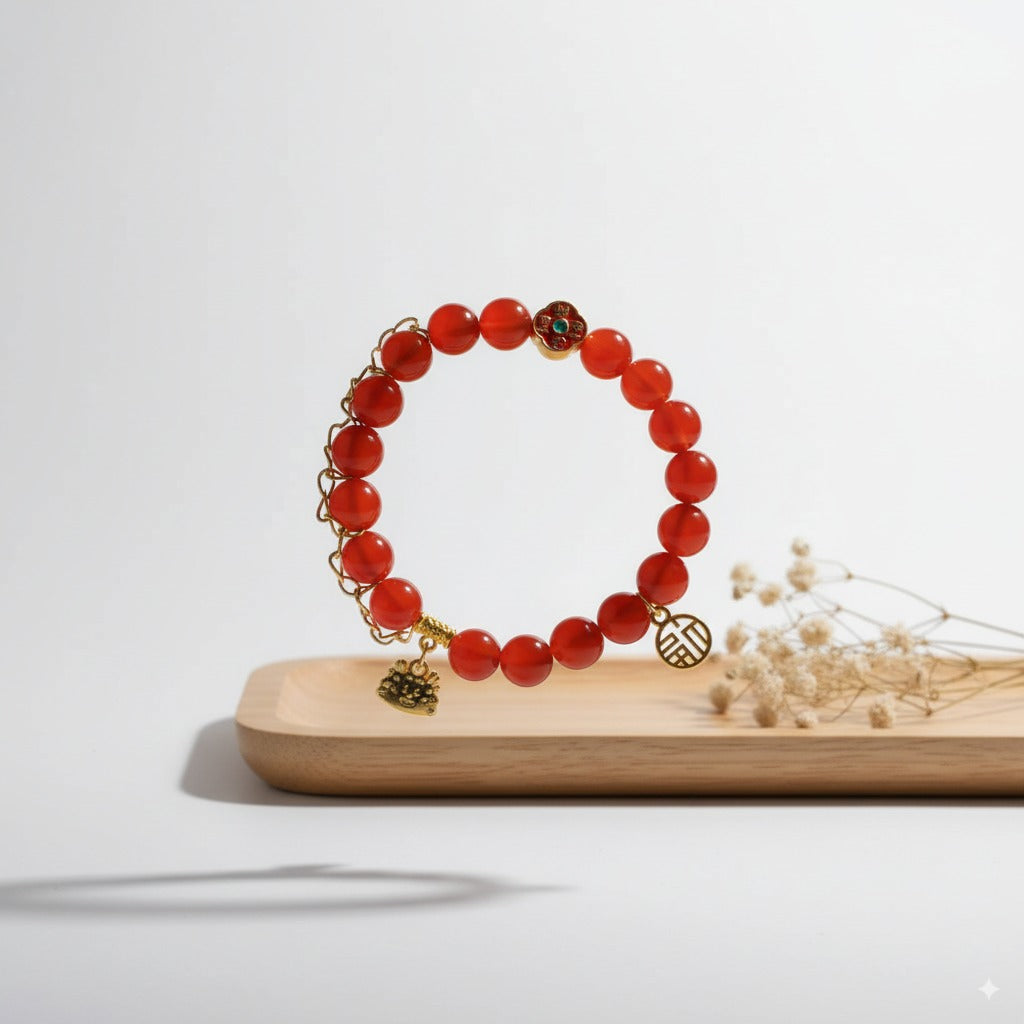 Red agate & lapis lazuli