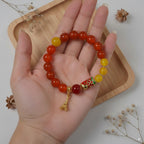 Red agate beads & yellow agate beads