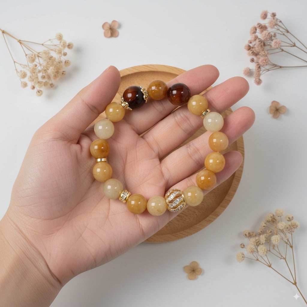 Yellow chalcedony & red agate