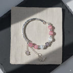 Rose quartz & moonstone & white chalcedony