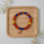 Red Blue Yellow agate