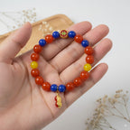 Red Blue Yellow agate