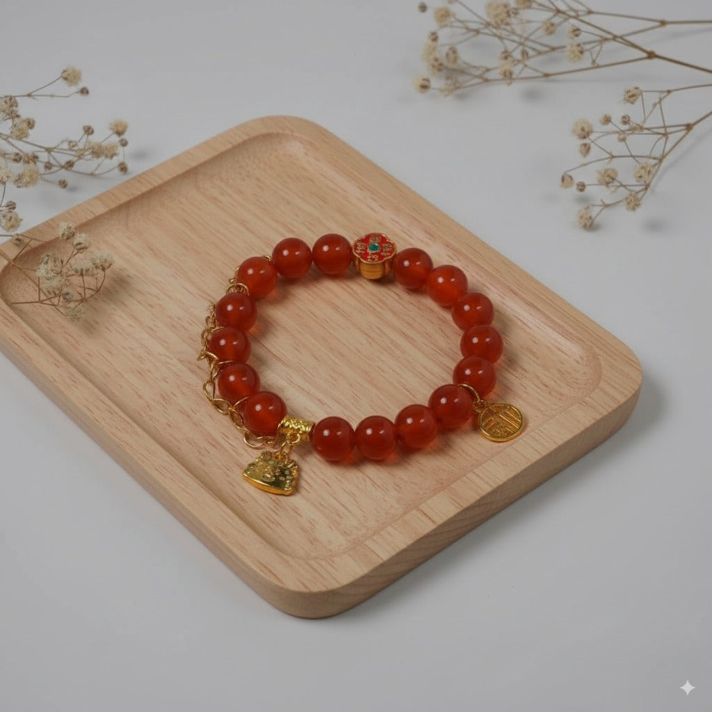 Red agate & lapis lazuli