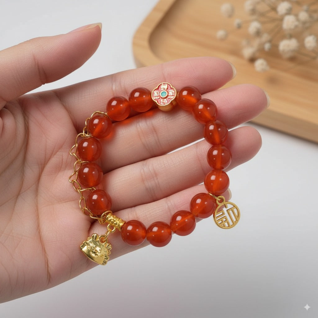 Red agate & lapis lazuli