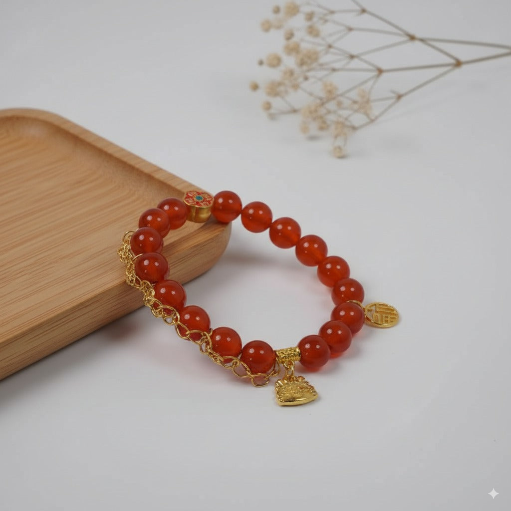 Red agate & lapis lazuli