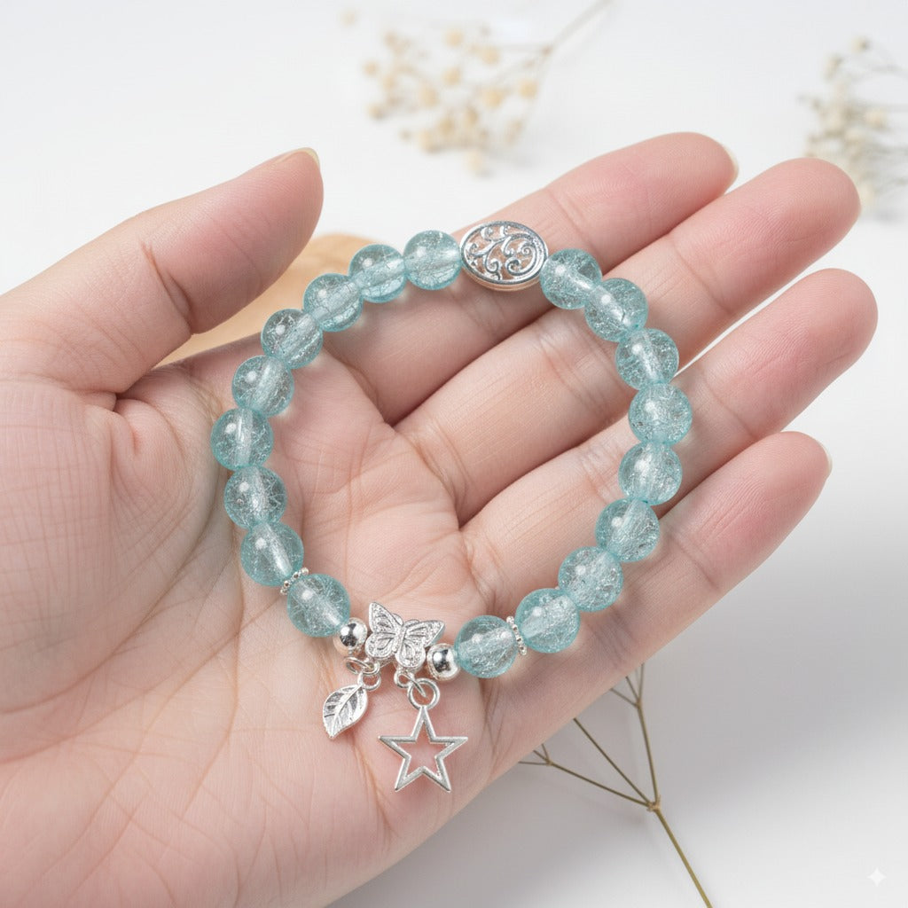 Aquamarine crystal & 925 silver