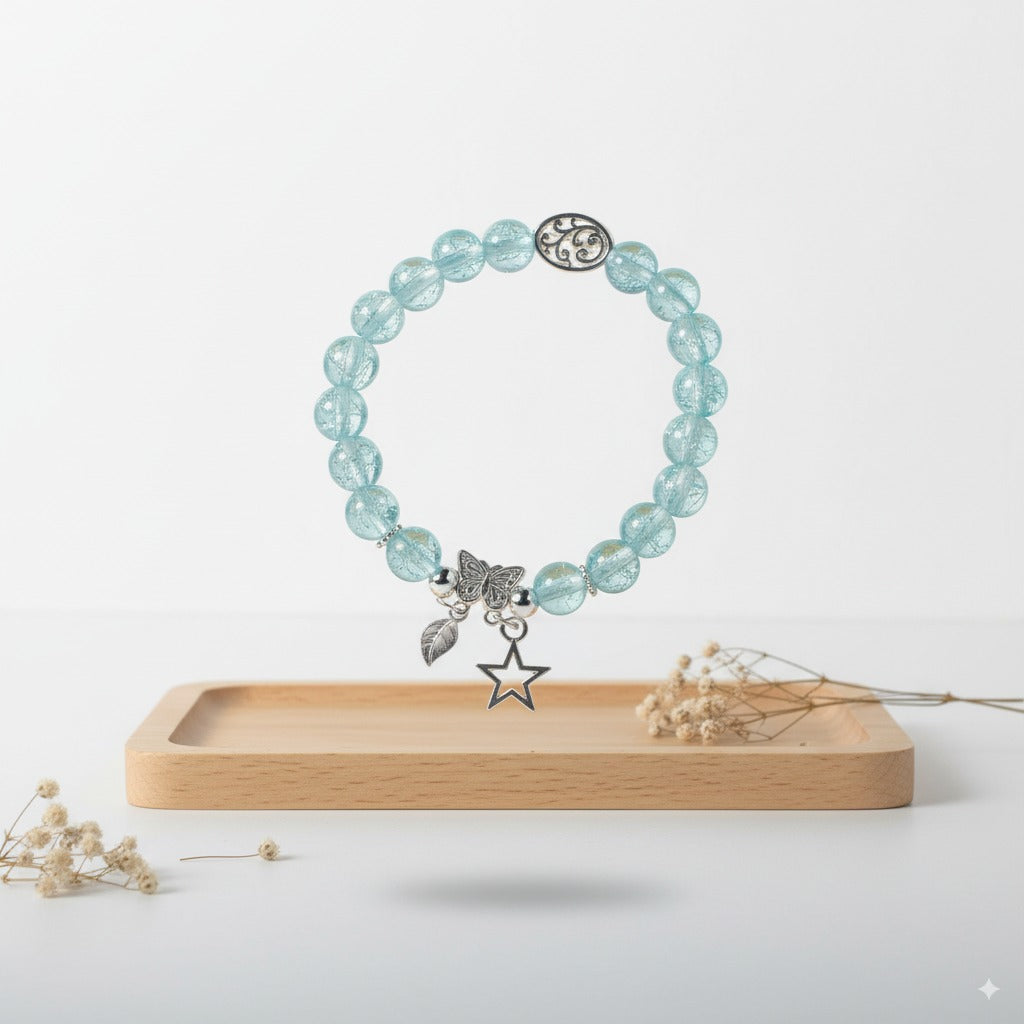 Aquamarine crystal & 925 silver