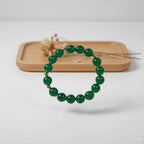 Green chalcedony round beads
