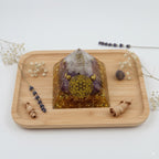 Crystal energy pyramid ornament