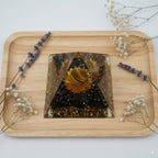 Obsidian Tiger's Eye Pyramid