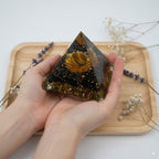 Obsidian Tiger's Eye Pyramid