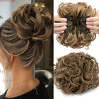Short Combs Messy Curly Dish Hair Bun Extension Easy Stretch Hair Combs Clip In Ponytail Extension Scrunchie Chignon Tray Ponytail Hairpieces