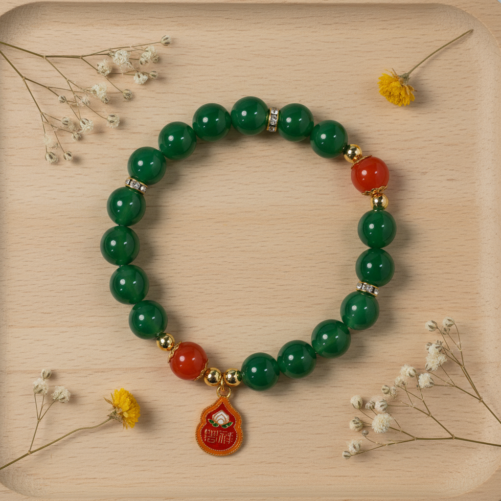 Green agate & Red agate