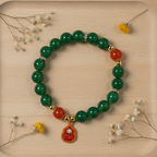 Green agate & Red agate