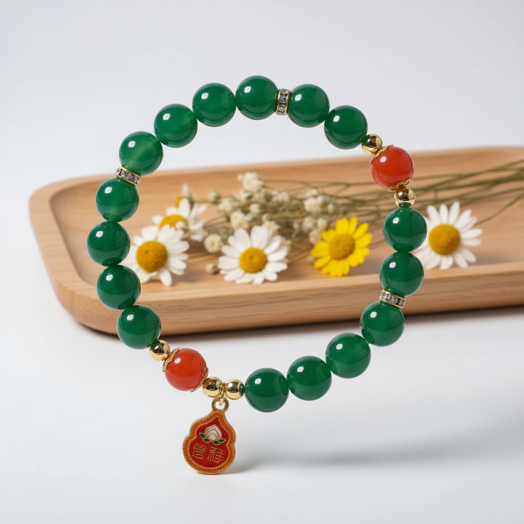 Green agate & Red agate