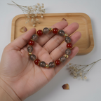 Grey agate & red agate