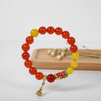 Red agate beads & yellow agate beads
