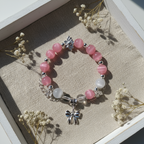 Rose crystal beads & moonstone beads