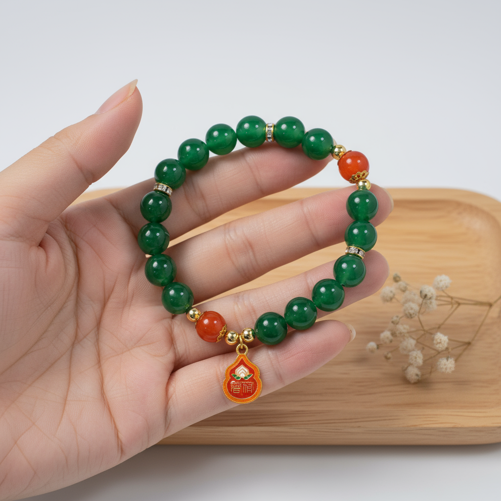 Green agate & Red agate