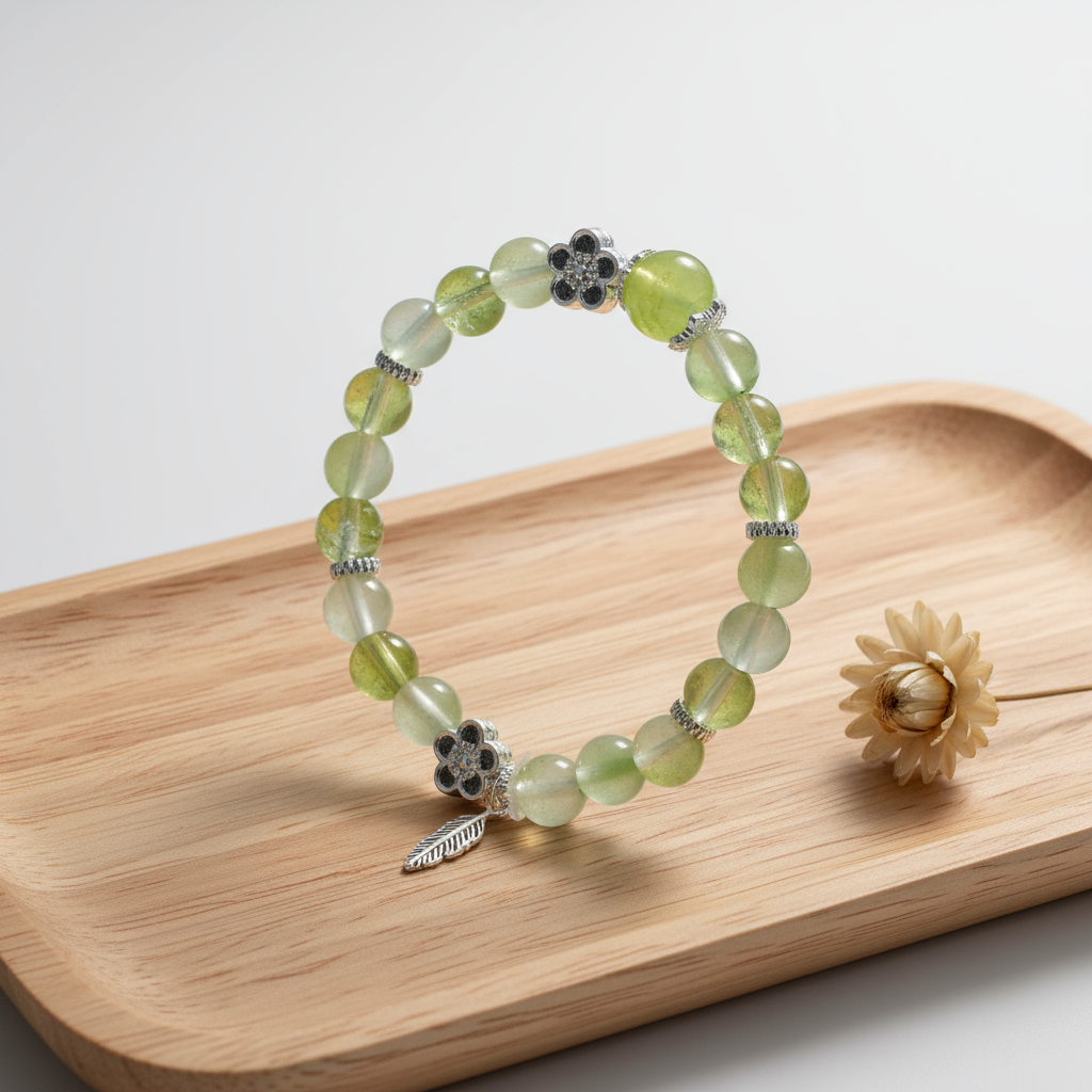 Peridot beads & 925 silver jewelry accessories