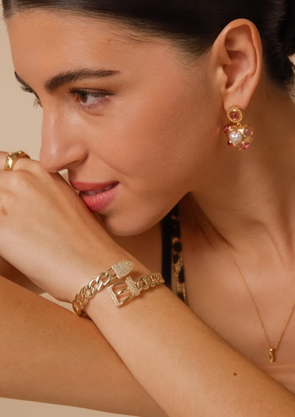 Statement Buckle Bangle Bracelet