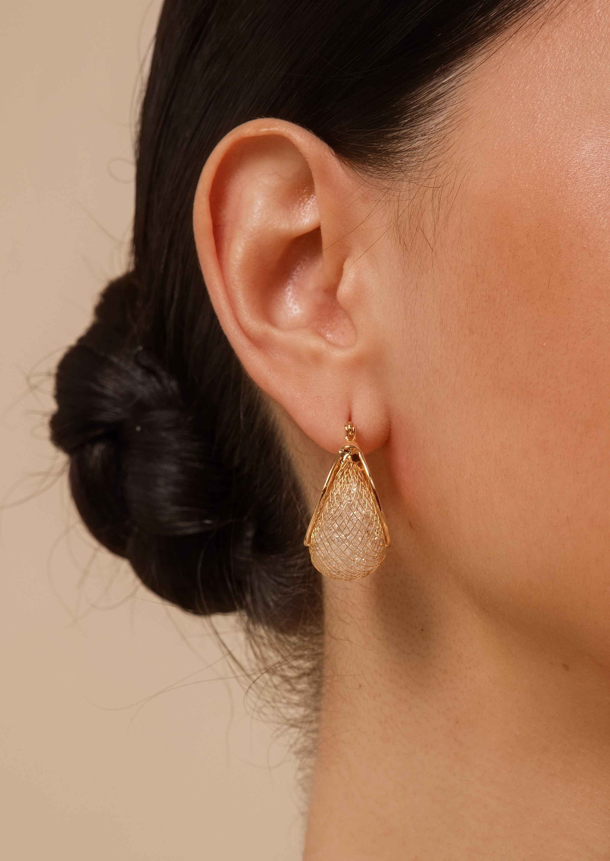 Pave Chubby Hoop Earrings