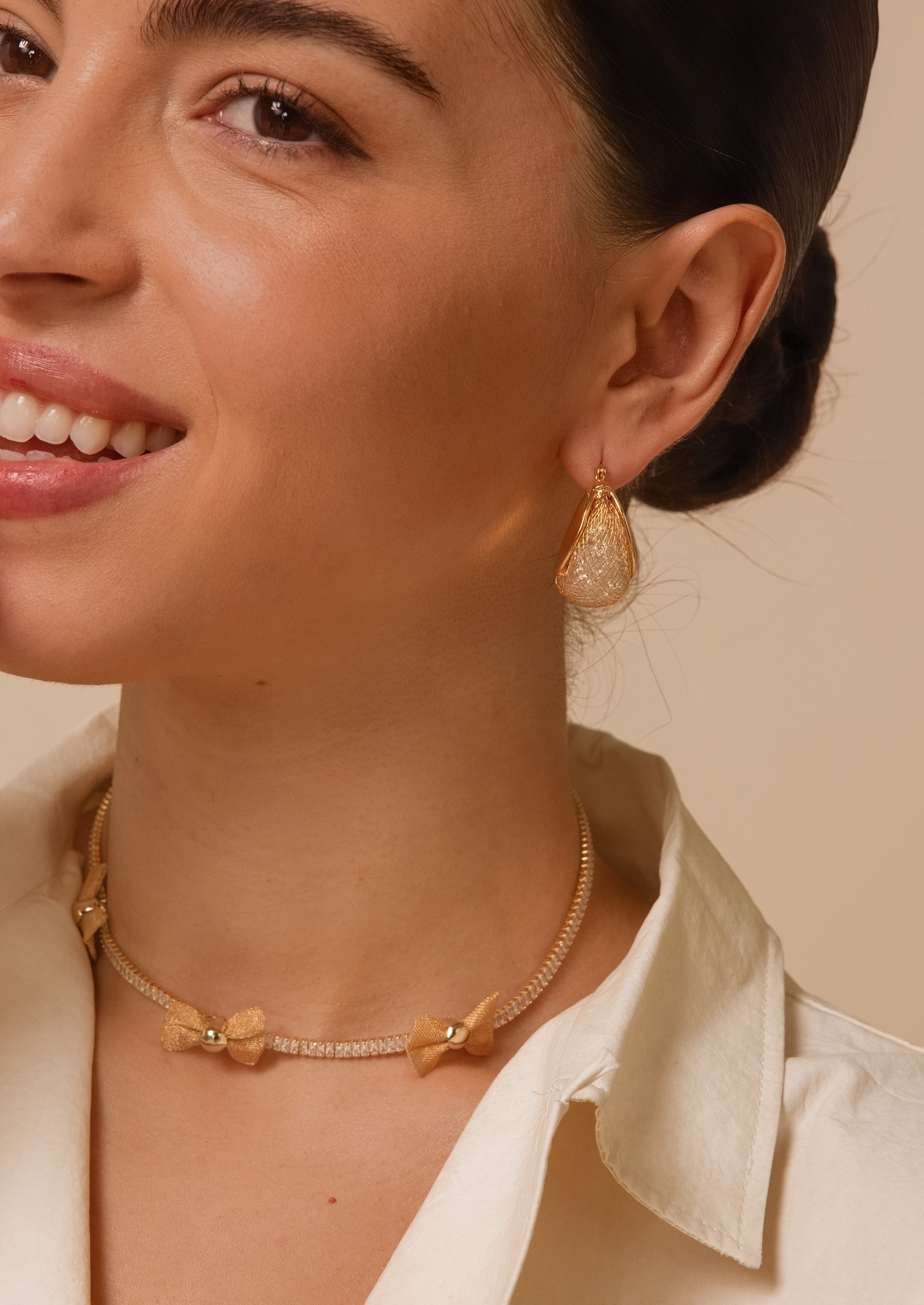 Pave Chubby Hoop Earrings