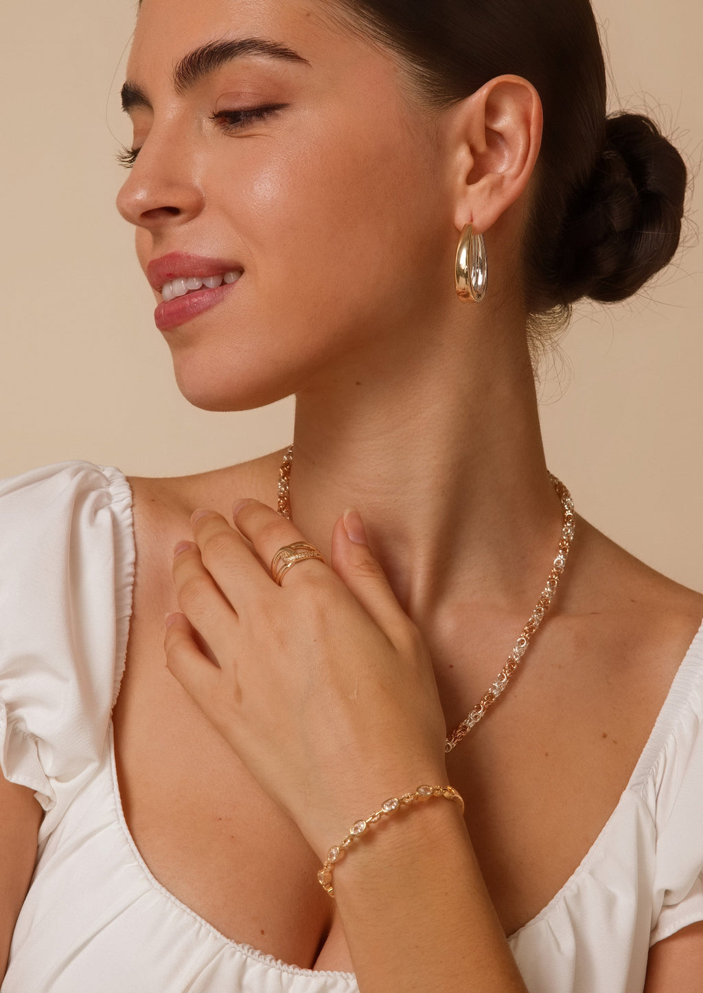 Duet Mixed Hoop Earrings