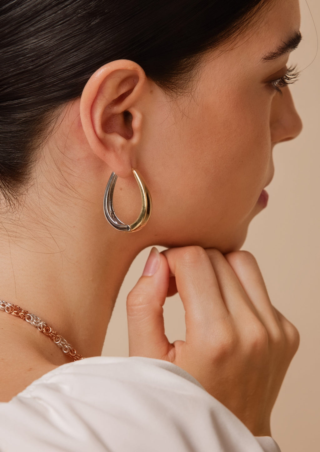 Duet Mixed Hoop Earrings