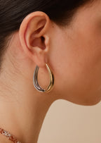 Duet Mixed Hoop Earrings