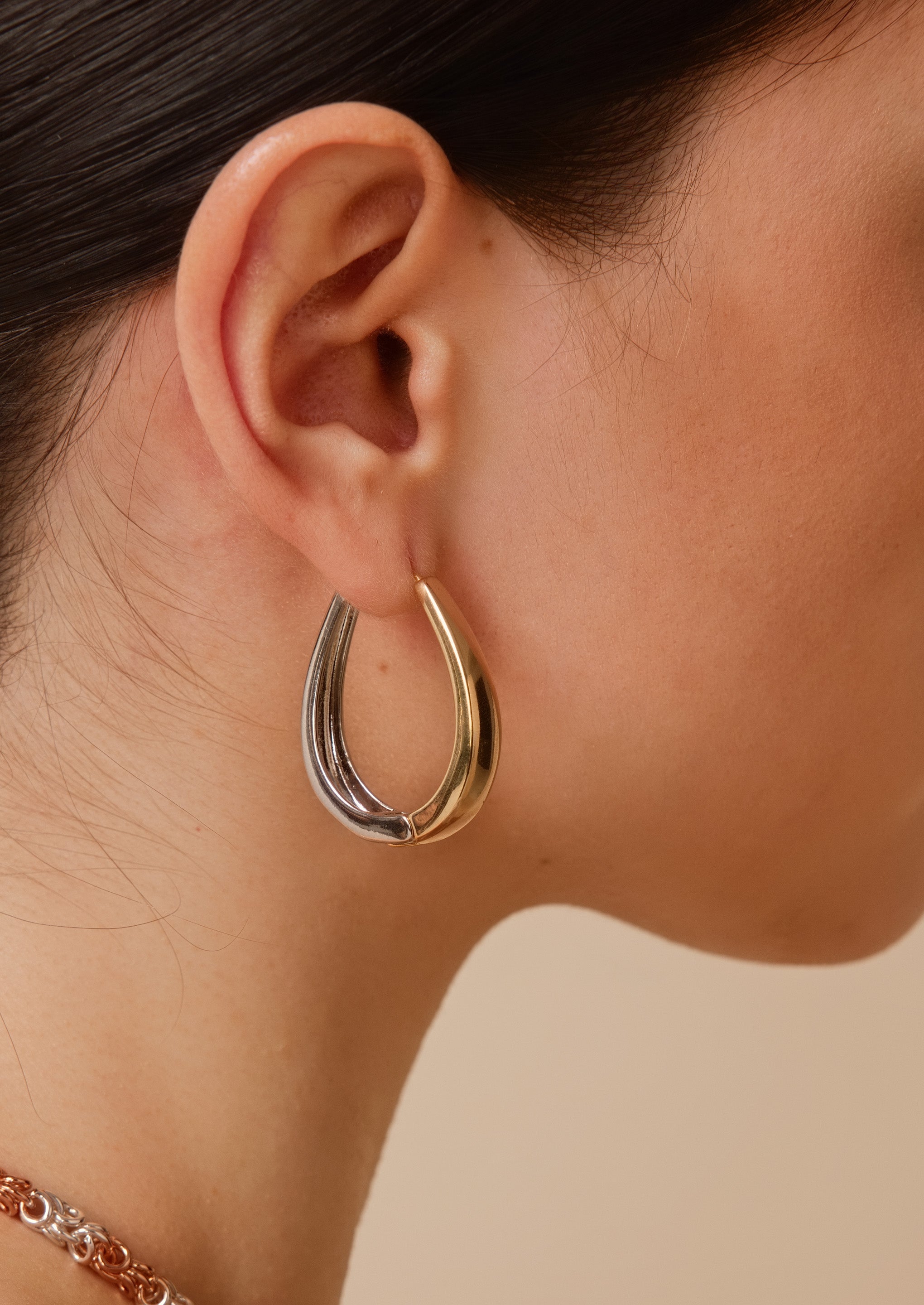 Duet Mixed Hoop Earrings