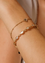 Pave Heart Bracelet