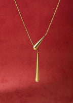 Double Teardrop Pendant Necklace